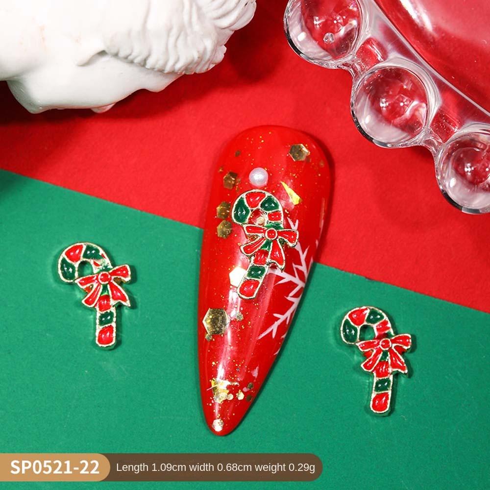 10Pcs/set Christmas Tree Christmas Nail Decorations Christmas Nail Accessories  Manicurist