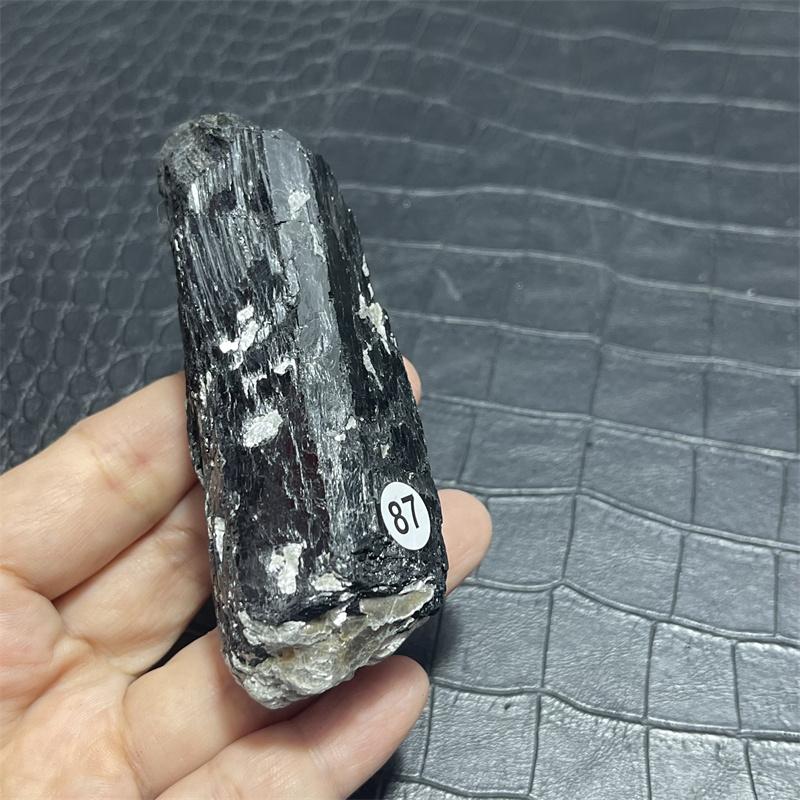Natural Raw Stone Black Tourmaline With Clear Quartz Mineral Specimen Quartz Crystal Healing Teaching Collection Home Decor Gift
