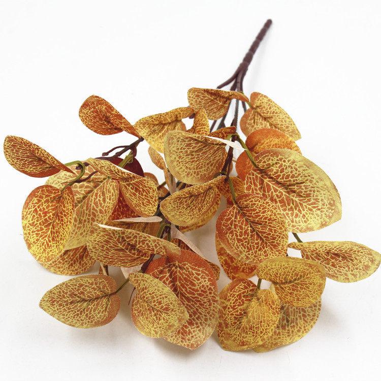 Silk Eucalyptus & Faux Greenery Floral Arrangement for Wedding Decor оранжевый