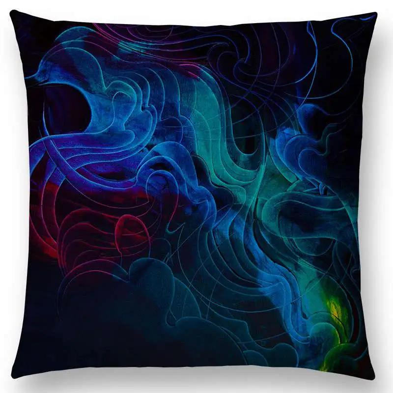 Neuankömmling Abstrakt Gedruckt Flexibel Freiheit Wunderschöne Elegante Linien Farbenfroh Herrlich Layering Kissenbezug Sofa Wurfkissen