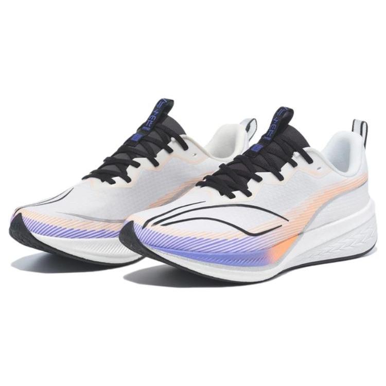 New LiNing Red Hare 6 Pro Cushioning Wear Resistant Low Top Sprint Long Distance Running Training Running Shoes Men's White ARMT043-1