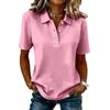 Womens Spring Tops Short Sleeve Polo Collar Blouse Summer Shirts for Women Casual Button Down Womens Summer Shirts