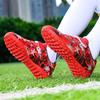 28-39 Boys Football Shoes Leather  Rubber Soft Sole Kid's Professional Artificial Turf Training Football Boots for Boys