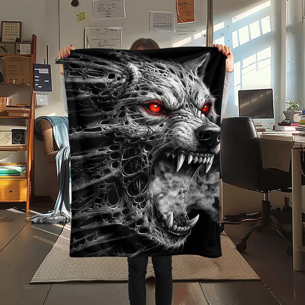 

Dark leopard elk gorilla Print Flannel Blanket,High quality Comfortable for All Seasons,Home Decor,Warmth and Comfort,Perfect for Christmas Gifts 80cm x 120cm