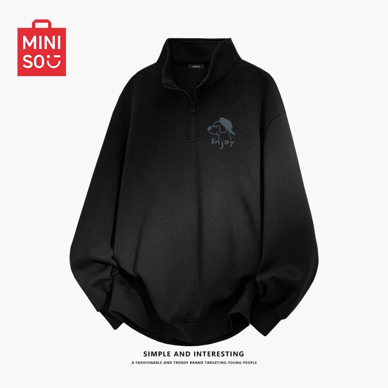 MINISO Men's Half-Zip Stand-Collar Sweatshirt