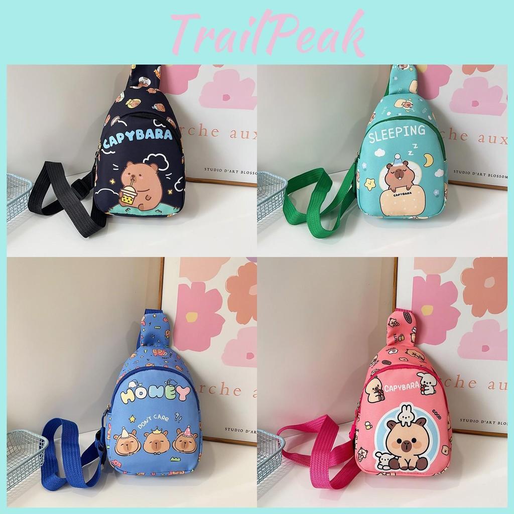 Print Cartoon Capybara Chest Bag Backpack Waist Bags Lightweight Gift Stylish