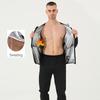 Unisex Sauna Suit Weight Loss Gym Fitness Sets Slimming Body Shaper Workout Sweat Jacket Tops with Hoodie