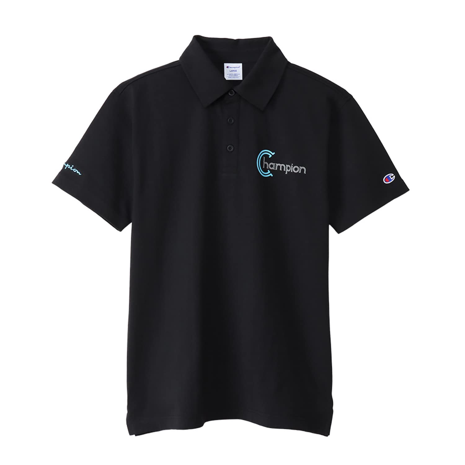 

Champion Basic Футболка с коротким рукавом, хлопковая, с графическим логотипом, размер мужской, 100% США, вышитая, черная, XL, C3-X349 чёрный