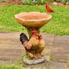 Animal  Wooden Stake Statue Resin Bird Feeder Garden Decoration Raccoon Fox Dog Sculpture Crafts Home Courtyard Ornaments