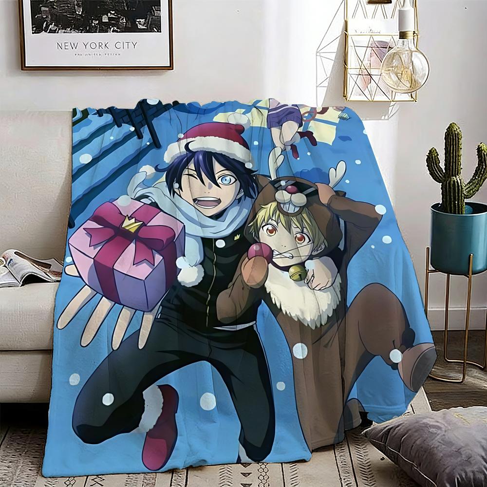 Comics Noragami Throw Lightweight 240g Flannel Blanket Soft Skin-friendly for Summer Cooling 75X95CM