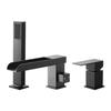 Roman Tub Faucet, 3 Hole Waterfall Bathtub Faucet, Widespread Roman Tub Faucets with Shower Head & 1 Handle, Romans Bathtub Faucets for Pet Washing,