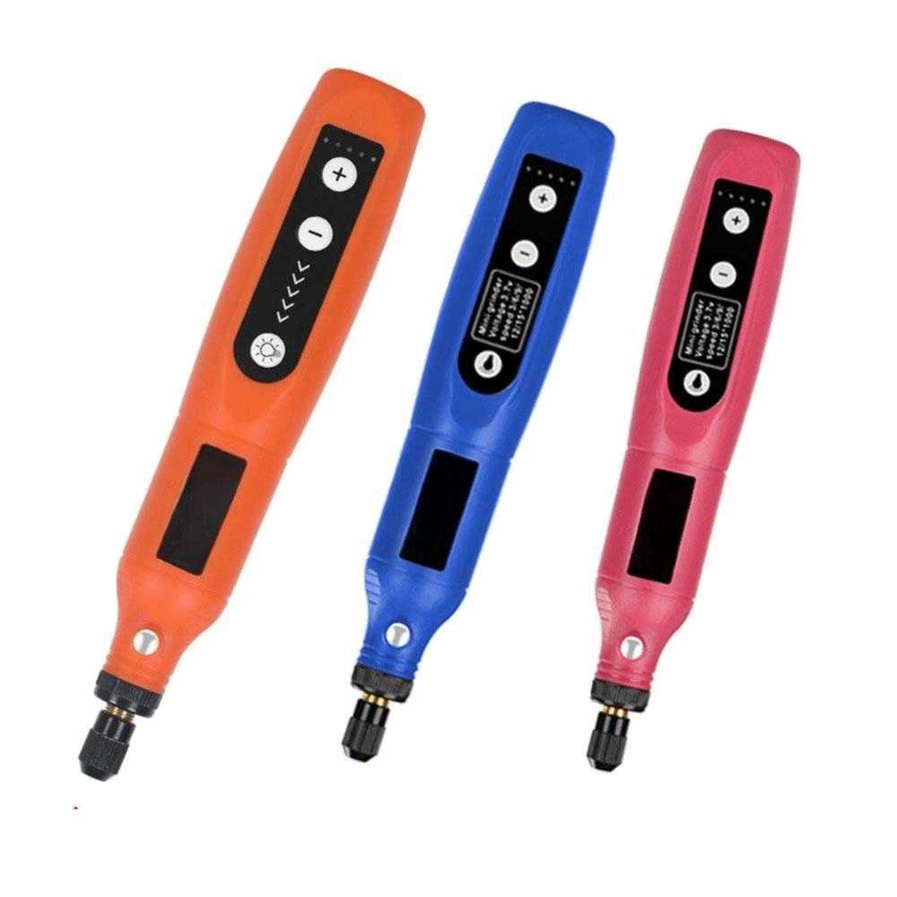 5-Speed Adjustable Rechargeable Polishing Machine Digital Display USB Engraving Tool DIY Projects