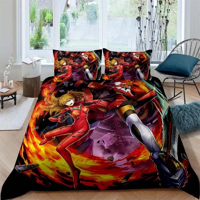 New NEON GENESIS EVANGELION Anime Quilt Covers Bedding Dormitory Sheets 2/3-piece Bedding Set