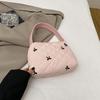 Fashion Quilted Shoulder Bag Large Capacity Underarm Bags Handheld Shopping Bag Lightweight Puffy Handbags for Women Girls