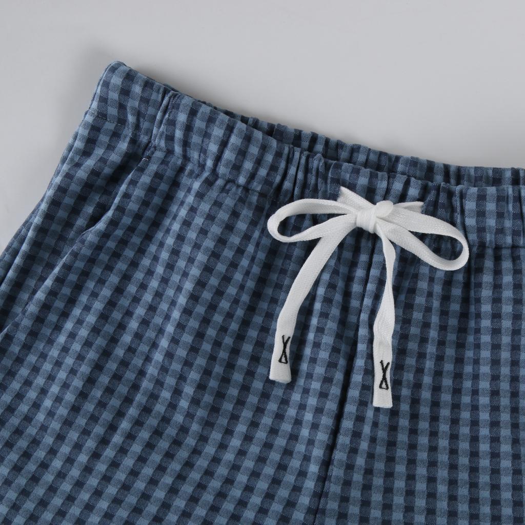 Women's Plaid Flare Pants with Waist for Casual and Home Wear