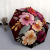1pc Floral Bouquet Automatic Folding Umbrella - Compact 8-Rib Design, Durable Plastic & Iron, Festive Gift, Compact Umbrellan041