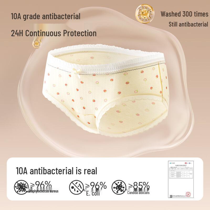 Urban Beauty Women's Pure Cotton Antibacterial Briefs 3-Pack