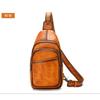 Simple Versatile Top Layer Cowhide Men's Chest Toe Cover Handmade Genuine Bag Crossbody