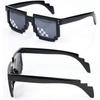 Mosaic Sunglasses 3pcs For Men And Women 8 Bit Pixel Mosaic Pattern Unisex Photo Props Black