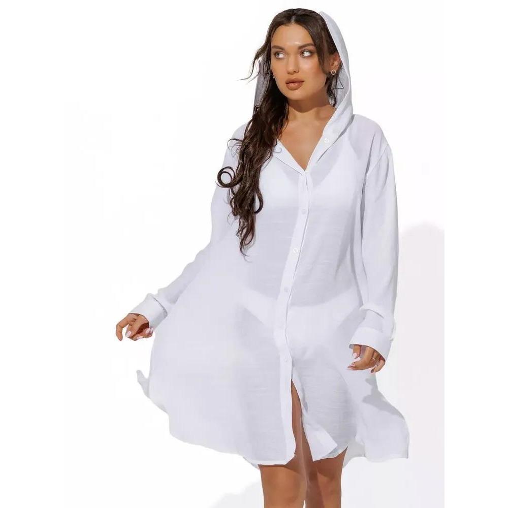 

Женский корректирующий пляжный солнцезащитный крем с длинным рукавом бикини кардиган блузка спортивная толстовка с капюшоном рубашка One size белый