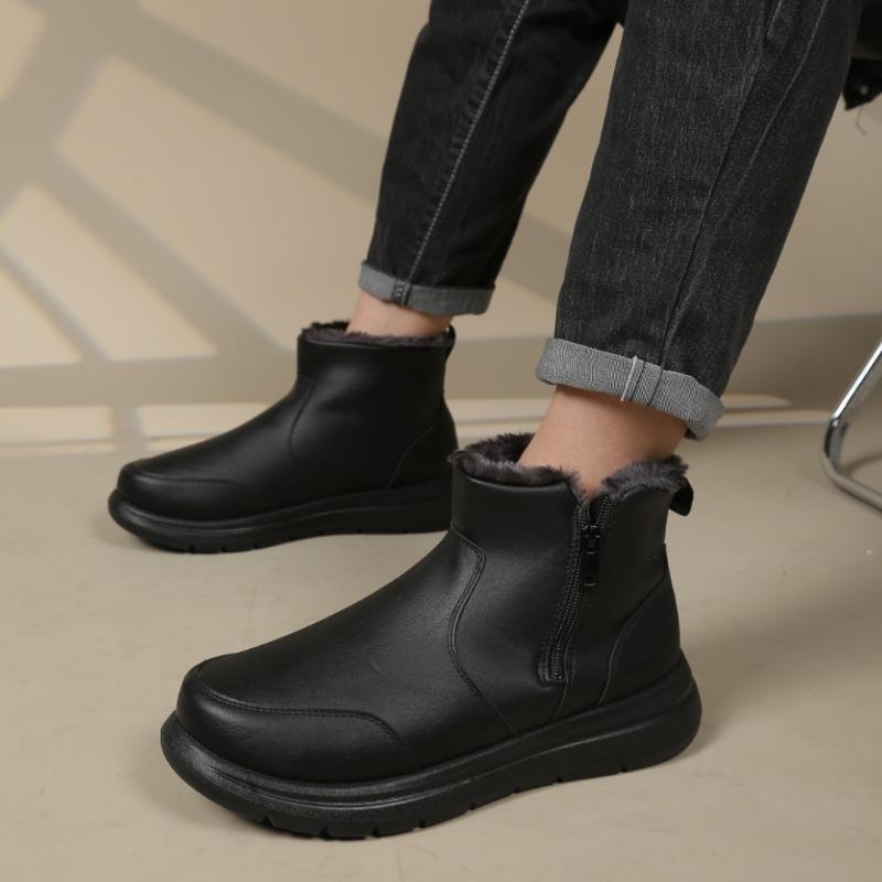 

Martin Boots, Soft Sole Fleece-Lined Warm Short Winter Ankle Boots 39