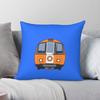Glasgow Subway Square Pillowcase Polyester Linen Velvet Creative Zip Decor Home Cushion Cover 18"