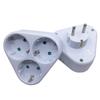16A European Standard 3-in-1 Plug Adapter, German Type F Cordless Wall Outlet Expander with 4.8mm Pins