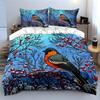 Winter Bird Decorative Set Soft Comfortable Duvet Cover Bedding Set Included 1*Duvet Cover & 2*Pillowcases, Gift