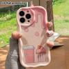 Phone Case: 2D flat design suitable for iPhone 18 17 16 15 14 13 Pro protective case, cake, coffee, desserts, perfect Christmas and Halloween holiday 