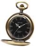 [Extremely Simple Design] [Japanese Movement] Antique Pocket Watch "Little Magic" (Gold Black Dial) GB