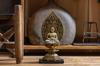 Buddha Statue Shaka Nyorai Seated Statue 18cm Makita Shuun Original Rinzai Tendai Takaoka Copperware Shaka Nyorai (antique Gold) Sculptor Model