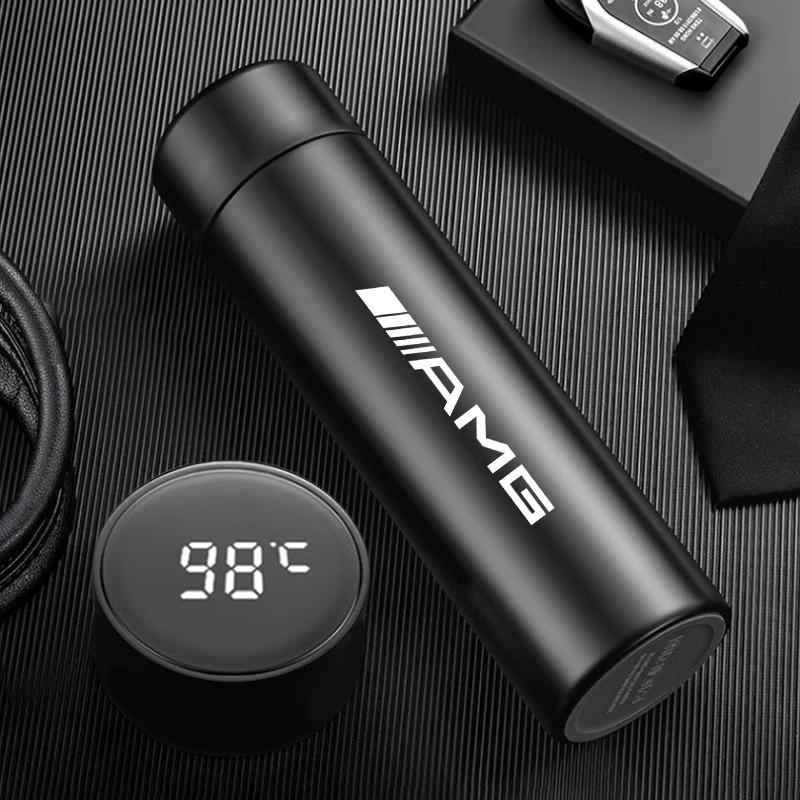 WAM3 Car Stainless Steel Smart Thermometer Cup LED Temperature Display Thermos Bottle For Mercedes Benz AMG W211 W203 A B C E G E300L