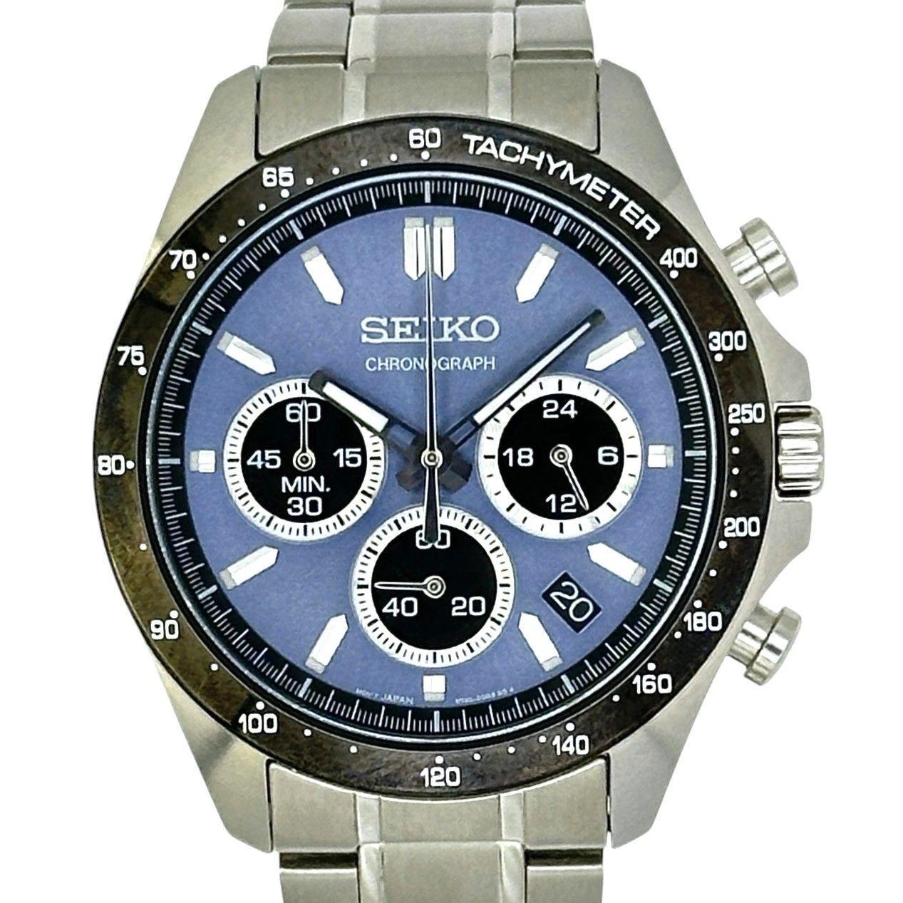 [SEIKO] Seiko SBTR027-D Seiko Selection Spirit 8T Chronograph Quartz Blue Dial 42mm SS Stainless Steel Men s Watch Clock [Used] USED-SA [9356]
