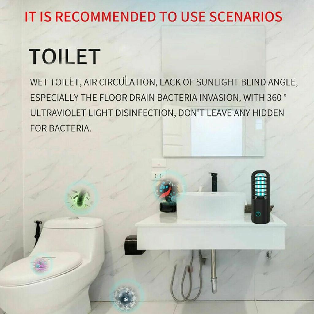 30 Pcs 360 Degrees Light LED NEW 3W Portable USB Rechargeable UV Sterilizer UVC Sanitizer Ozone Ultraviolet Germicidal Lamp