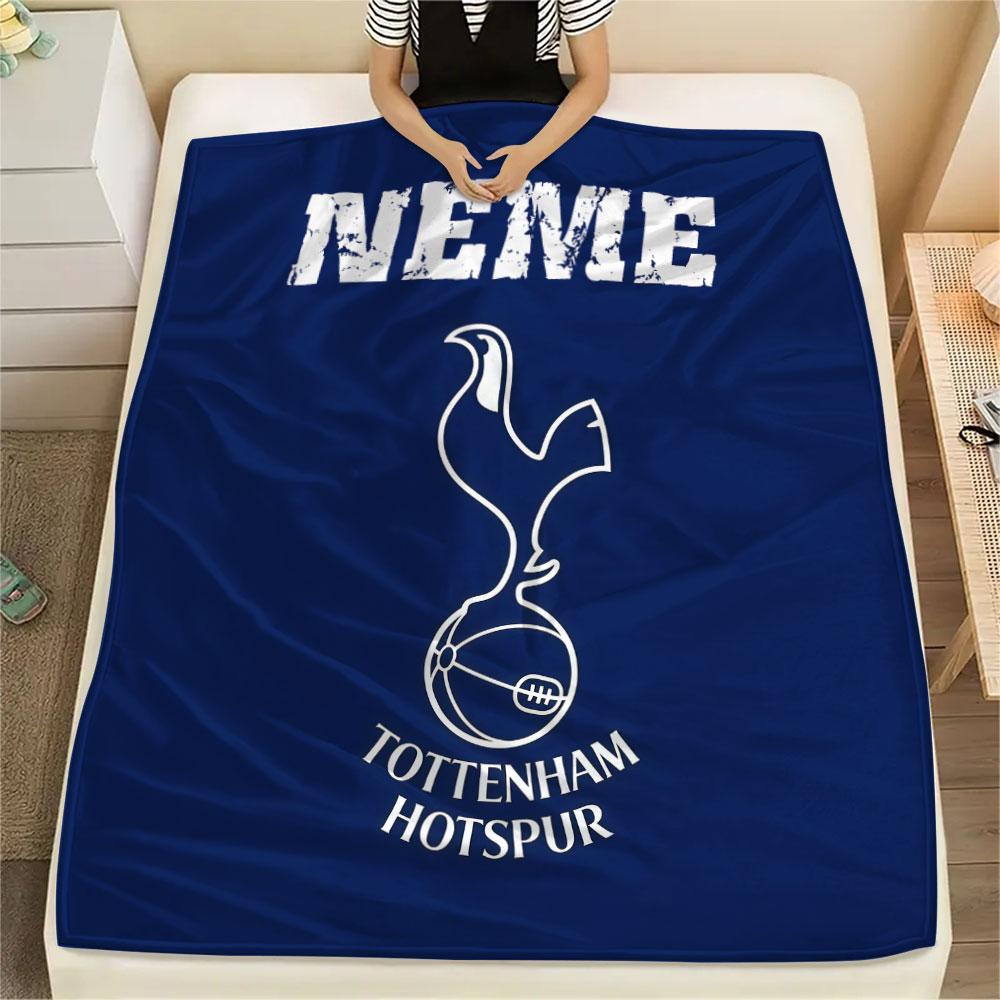 Custom Name,Tottenham Hotspur FC Printed Flannel Blanket, Soft Throw for Bedroom Sofa, Washable, Christmas Present, Great Gift.