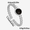 Different Style Silver Color Ring Black Oil Drop Open Adjustable Stainless Steel Rings For Women Men Accessories Enamel Jewelry