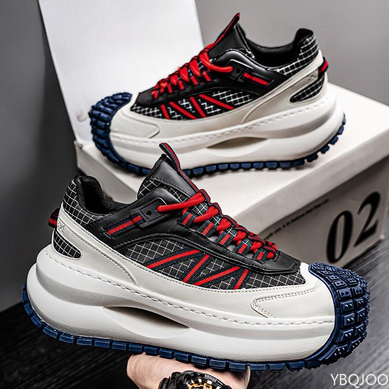 Spring and Autumn Fashion Trends Versatile Men's Sports and Leisure Shoes Thick Soled Height Increasing Breathable Men's Shoes