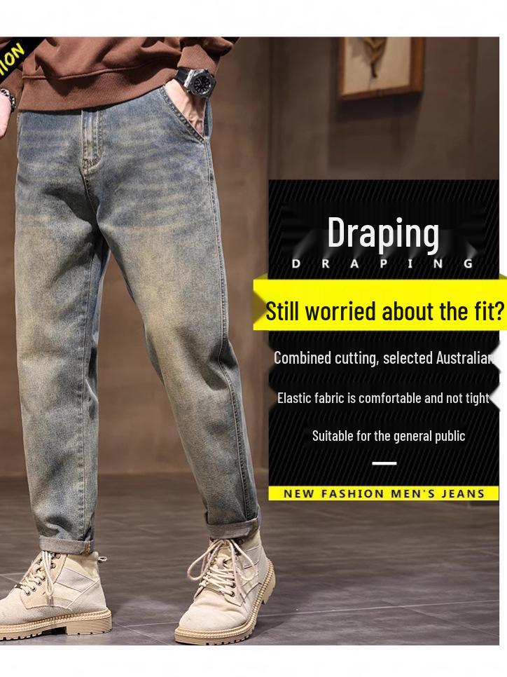 2025 Trendy Men's Straight Loose American Retro Jeans - Versatile and Hot-Selling
