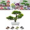 Lifelike Bonsai Simulation Artificial Plants In Chic Pots For Home And Office Decor