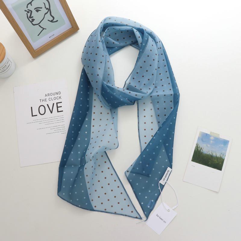 2025 Nische Persönlichkeit Colorblock Seidenschal: Vielseitiges und modisches dünnes Krawattenband-Accessoire für Damen