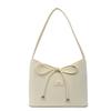 2025 new fashion bag women's tote bag retro solid color versatile handbag underarm bag bow shoulder bag