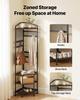 VEVOR Corner Hall Tree, 1810 Mm Coat Rack with Hooks, Top Shelf & Steel Frame