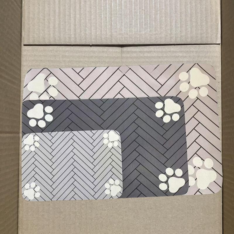 

Non-Slip Quick Dry Pet Feeding Mat for Cats & Dogs - Water Absorbent & Splash Proof 20x30 cm чёрный
