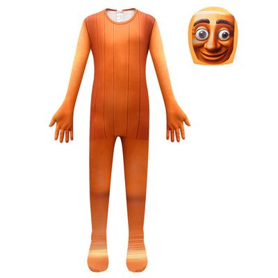 Kinder Jungen Brainrot Tiere Tung Tung Tung Anime Cartoon Jumpsuit Masken Set Outfit Halloween Cosplay Kostüm