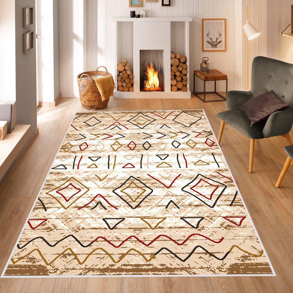 

Mosimoso Home H284 Digital Printed Dot Sole Carpet 50x80 cm бежевый