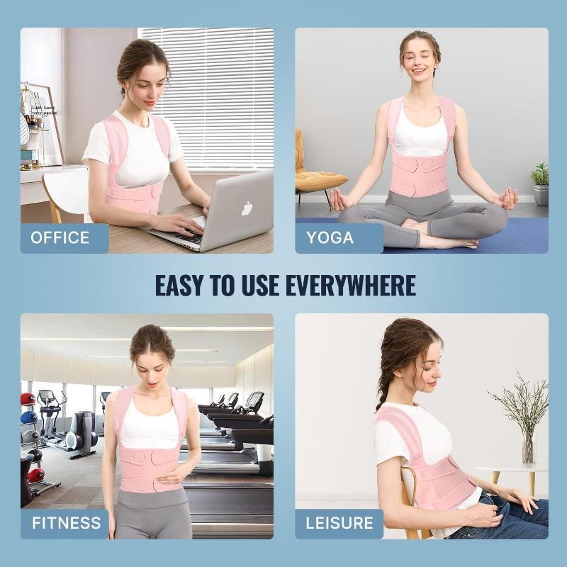 Back Brace & Posture Corrector for Women, Adjustable Back Straightener Posture Corrector Scoliosis Hunchback Correction Support