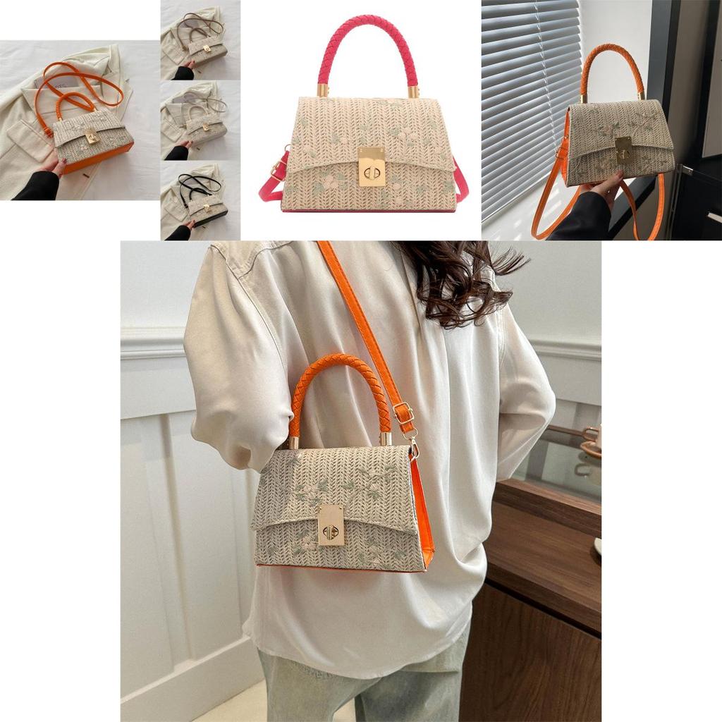 Elegant Woven Shoulder Bag For Women 2024 Trendy Summer Fashion Handbag