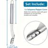 2pcs Stainless Steel Fruit Corer, Red Pepper Seed Remover, Vegetable and Fruit Corer, Kitchen Gadget, Convenient for Peeling and Slicing