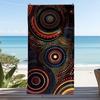 Asciugamano da Spiaggia con Stampa Floreale Margherita Arcobaleno Boho Floreale Sovradimensionato Asciugatura Rapida Assorbente Telo da Spiaggia per l'Estate