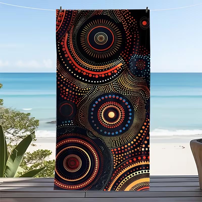 Asciugamano da Spiaggia con Stampa Floreale Margherita Arcobaleno Boho Floreale Sovradimensionato Asciugatura Rapida Assorbente Telo da Spiaggia per l'Estate